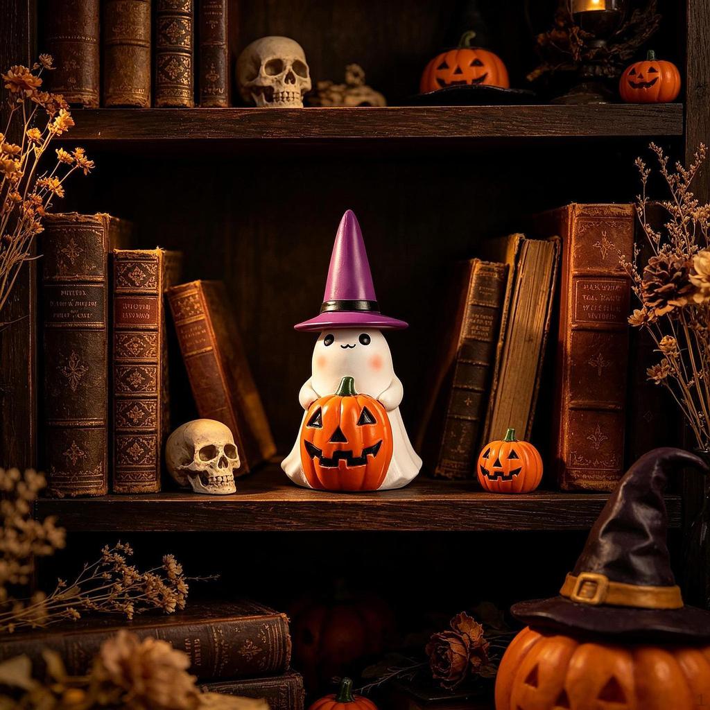 Halloween Night Light Indoor Lovely Ghost Lamp for Holiday Kids Room Bedroom