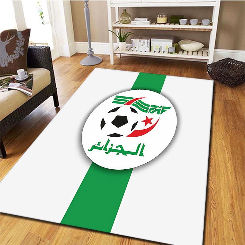 Algeria National Football Team Carpet Rug for Living Room Bedroom Home Sofa Decoration,Kids Play Non-slip Floor Mat