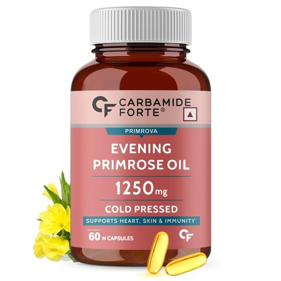 

Carbamide Forte Evening Primrose Oil Capsules 1250mg| 100% Pure & Cold Pressed Primrose Oil Capsules | Primosa 1250mg | 60 PrimroseOil Capsule