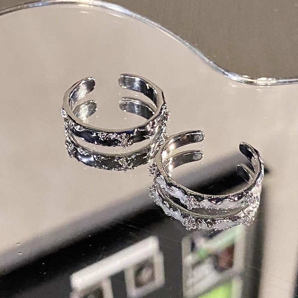 Anillo de Pareja, Diseño a Pequeña Escala, Anillo Abierto para Dedo, Estilo Genial, para Hombres y Mujeres, Anillo para Dedo Índice