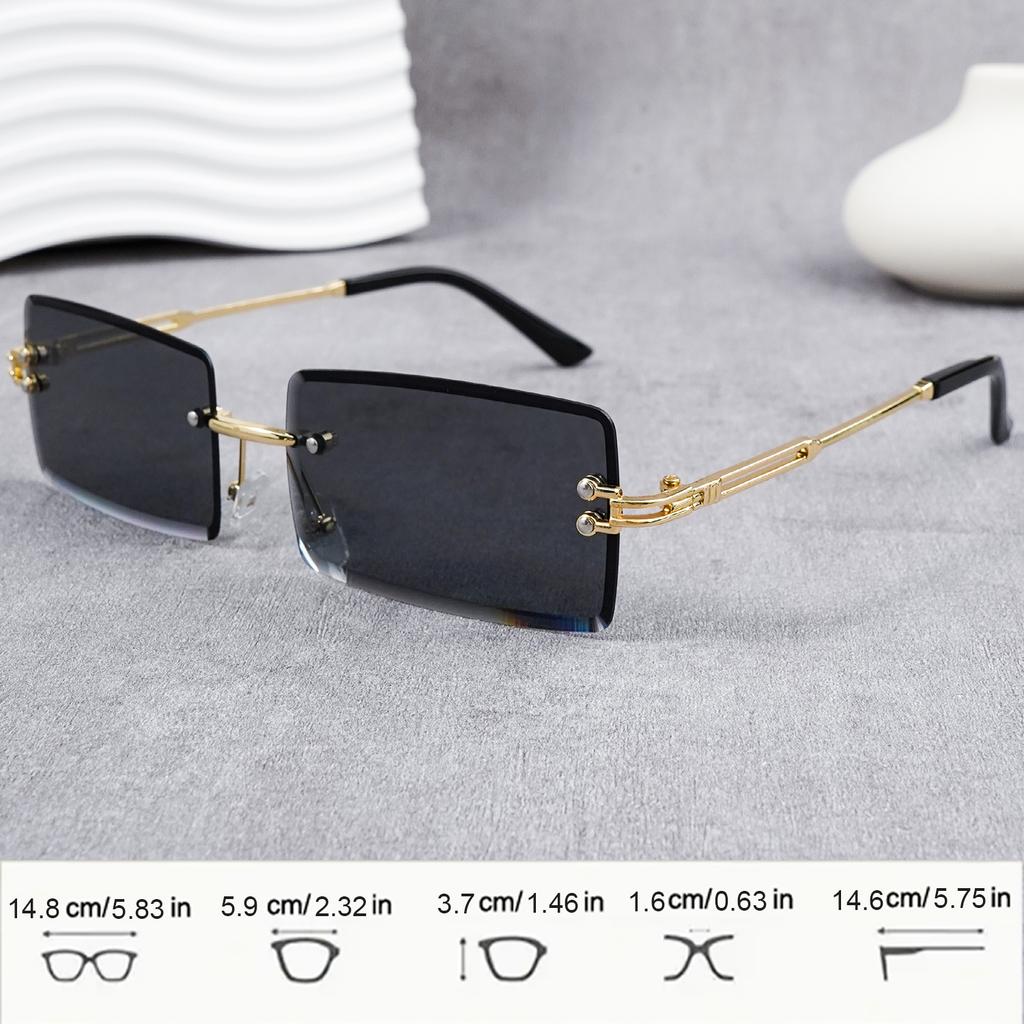 Frameless Rectangles for Women and Men - UV400, Fashionable Sunglasses