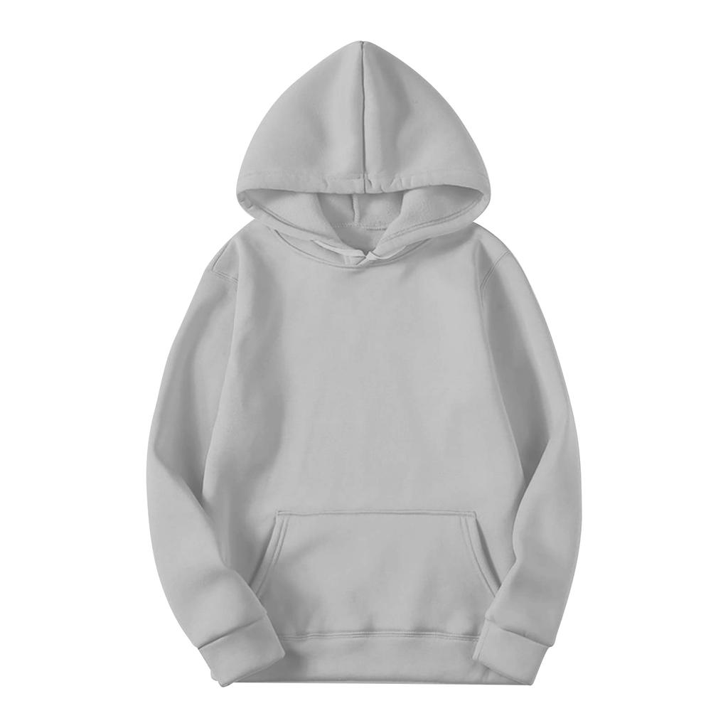 Men's Casual Loose Sweatshirt Color Drawstring Large Pocket Hoodie Sports Sweatshirt