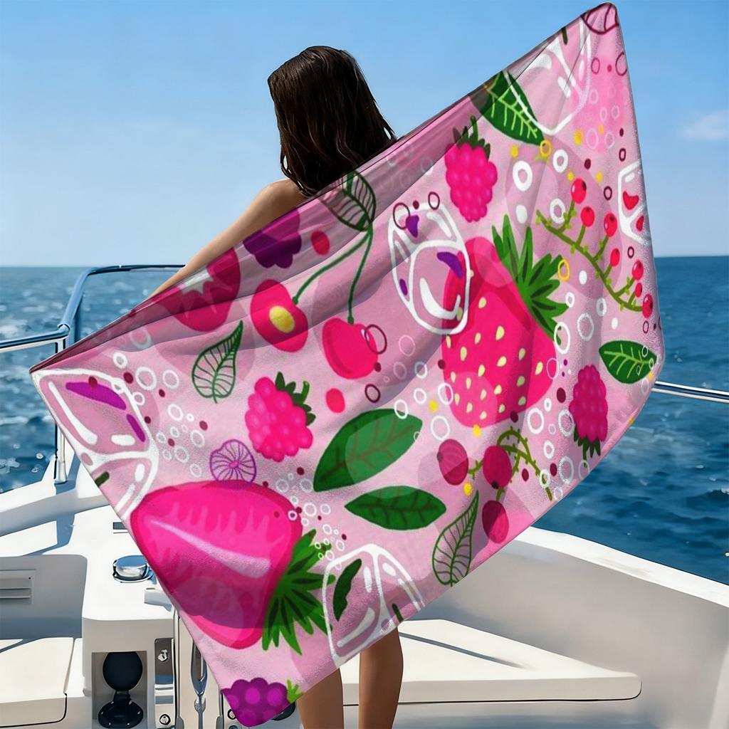 Summer Theme Beach Towel Quick-Drying Super Towel For Beach Pool Sport Yoga Gym Home Towel Gift For Friends Sand Free Towel