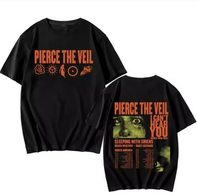 Pierce The Veil Nu Te Aud Turneul Mondial 2025 Tricou Greu cu Două Fețe