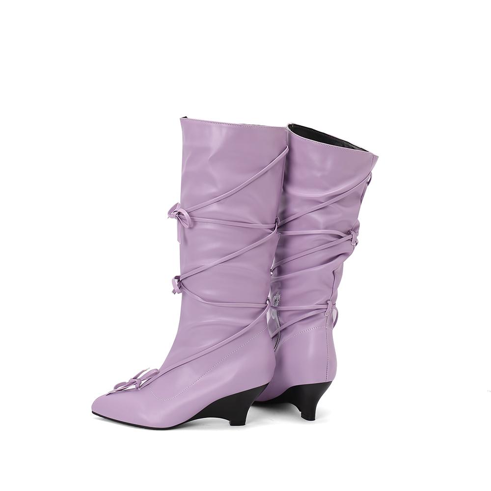 

Белые розовые женские сапоги до колена на высоком каблуке большого размера 48 39 фиолетовый