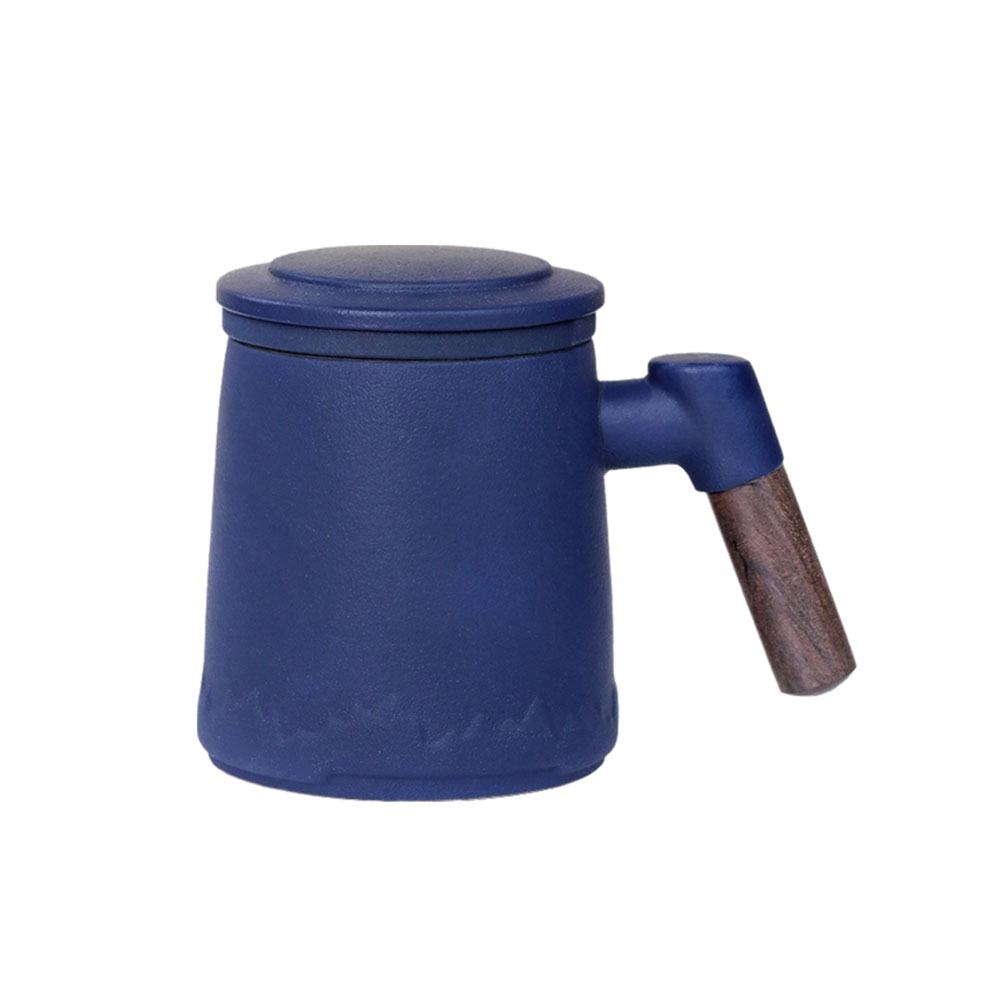 Kung Fu tesett med trehåndtak 400 ml keramisk tekopp personlige gaver