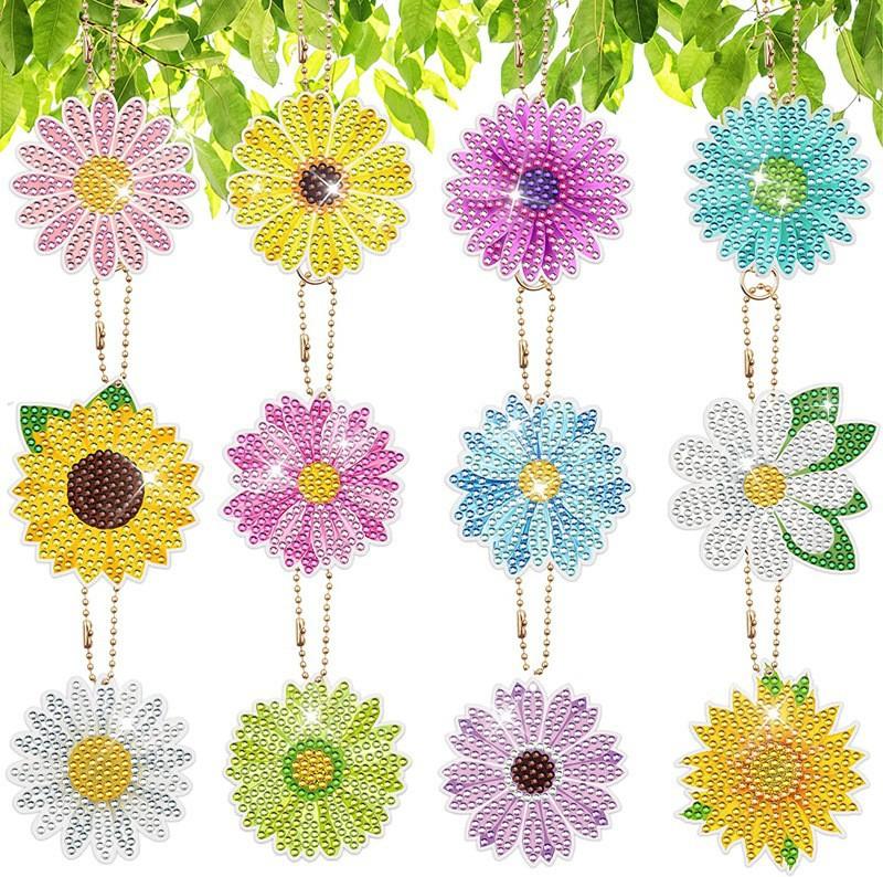 New Diy Diamond Painting Keychain Handmade Acrylic Pendant Jewelry Christmas Single-Sided Diamond Decoration Diamond Painting