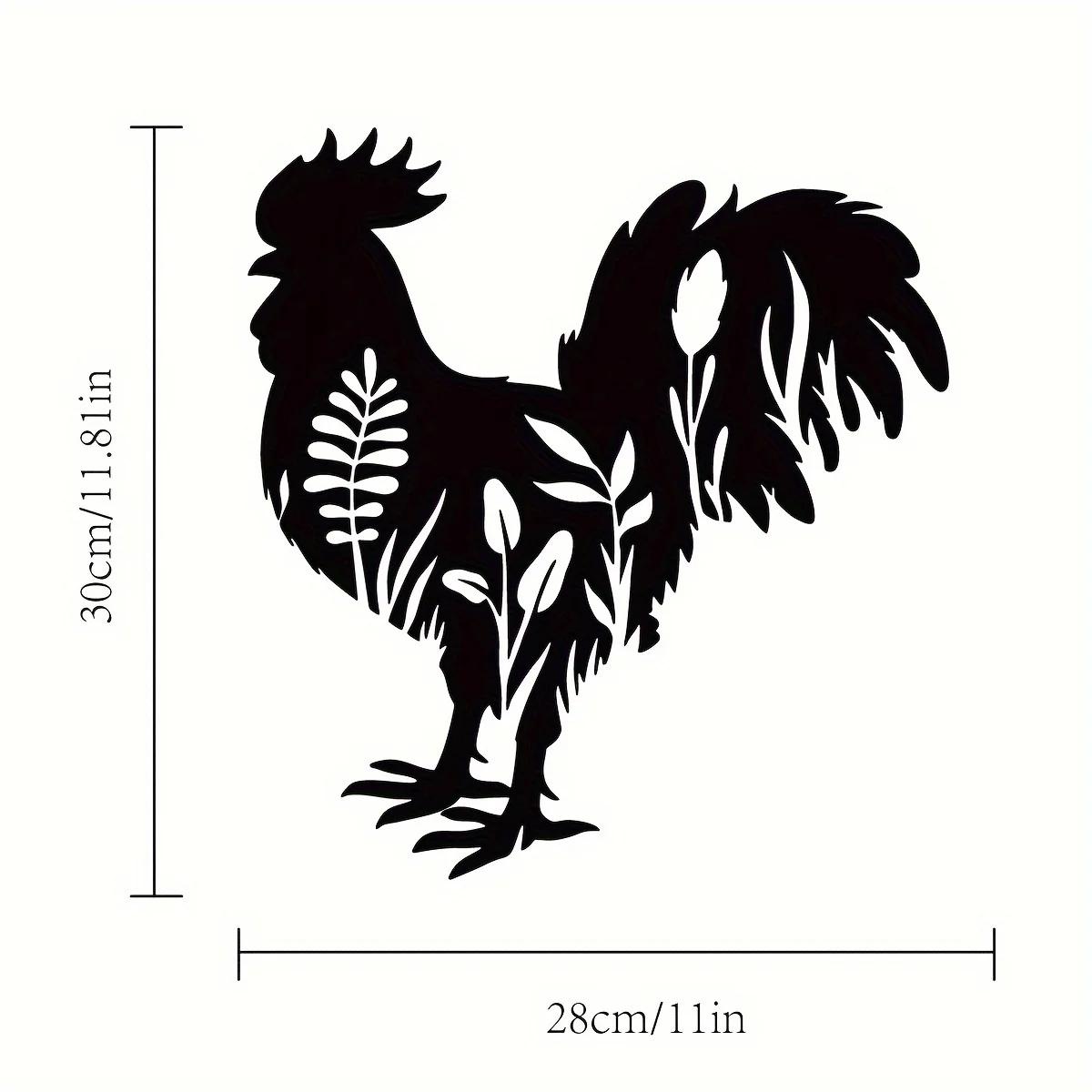 

1 шт. Настенное искусство из металла в виде курицы - очаровательный знак в виде курицы для декора комнаты, дома, праздника и фестиваля, идеально подходит для кухни светло-серый