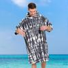 Schnelltrocknendes Batik-Kapuzenbadetuch & Bademantel zum Surfen, Schwimmen & für den Strand