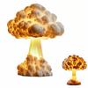 3D Mushroom Cloud Table Lamp Simulation Multipurpose Atomic Bomb Blast Night Light Handmade Resin LED Reading Light Desk Decor