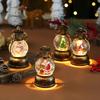 USB Music Snowing Christmas Light-Up Resin Figurine Carousel Decoration