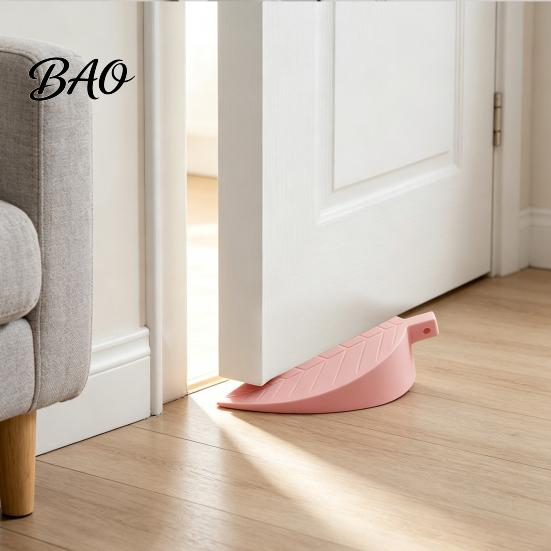 Protective Door Wedge for Wall Leaf Shaped Stopper Wedge, Non-Slip Wind?Resistant Stop, 3D Printed Holder Silent Anti?Collision Jam Home