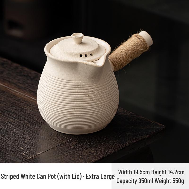Stove-Side Tea Pot Set: Outdoor Tea Brewer, Baking Milk Tea Pot, Charcoal Grill Stove, Open Flame Clay Pot