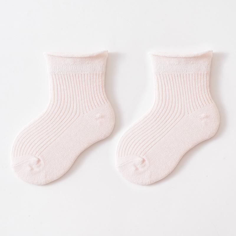Summer Infant Baby Calf Sock Simplicity Solid Color Thin Newborn Sock for Boy Girl Fashion Breathable Soft Cotton Toddler Sock
