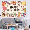 Cute Happy Birthday Photography Backdrop Celebrate Party Hanging Banner  Home Decor