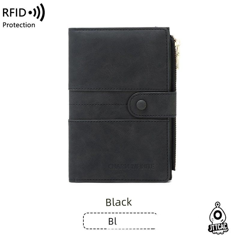 

Япония JT Сумка для паспорта Сумка для хранения Портативный пакет для документов Чехол для паспорта и авиабилета Защитный чехол для заграницы Держатель для RFID-карт Black