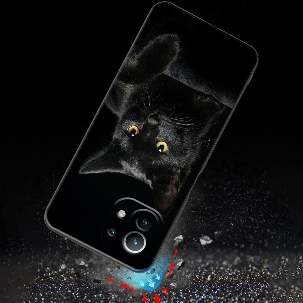 Black Cats Hello For Xiaomi 15 Ultra 11T 12T 13T 14T Pro 11Lite Phone Case Mi POCO X7 M7 F7 Pro F5 F6 M6 X3 X5 X6 Cover Cute Cat