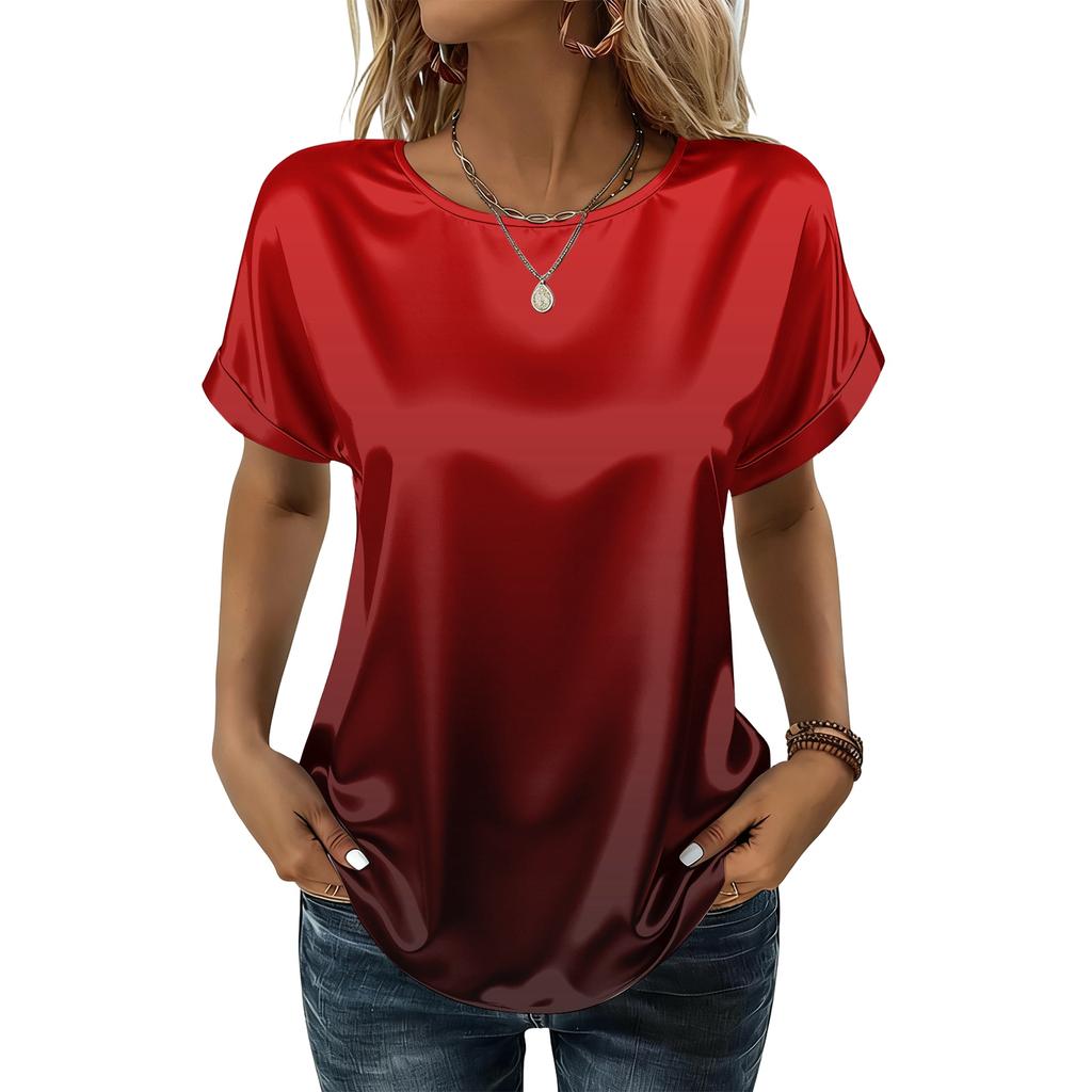 Women's Fashion Casual Gradient Print Top