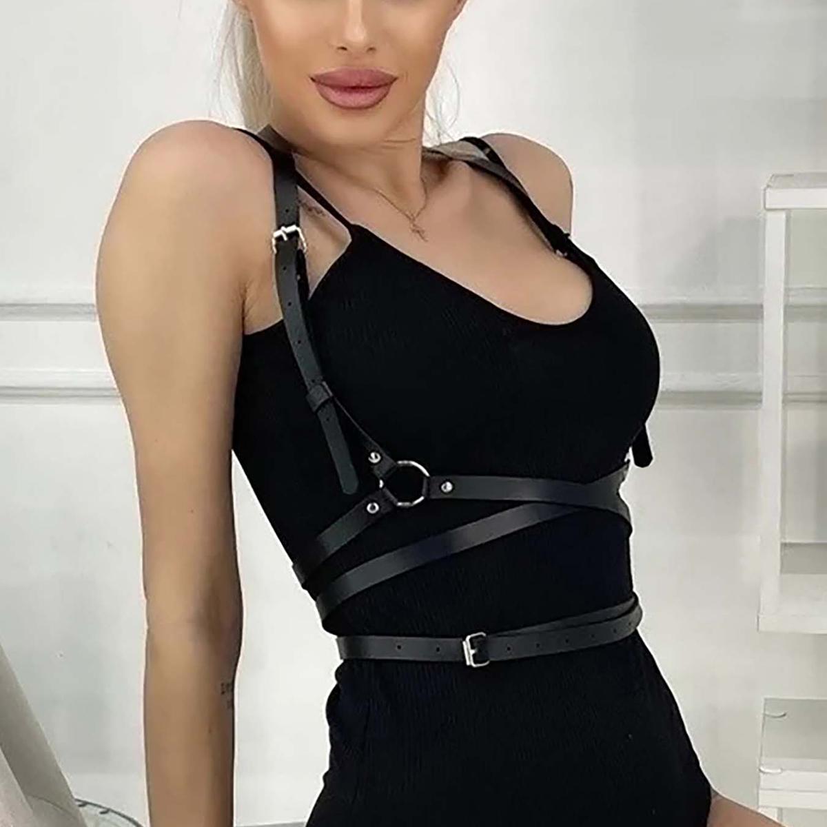 

Fashion Harness Belt Leather Lingerie Body Harness Corset Suspenders For Women Gothic Fetish Clothing Harness Women Accessories