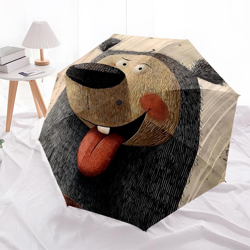 1pc Bear Tongue Automatic Open/close Umbrella, 8-Rib sturdy structure, Portable Travel Umbrella, Parties, Everyday Use,50