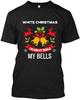 NWT!!! Custom White Christmas Men T Shirt Black for Men-Women