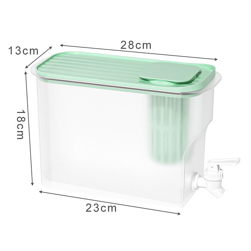 Large Capacity Water Jug With Tap For Refrigerator Cold Hot Beverage Storage Plastic Pitcher For Juice Iced Tea Kitchen Home Use Ice Box Set