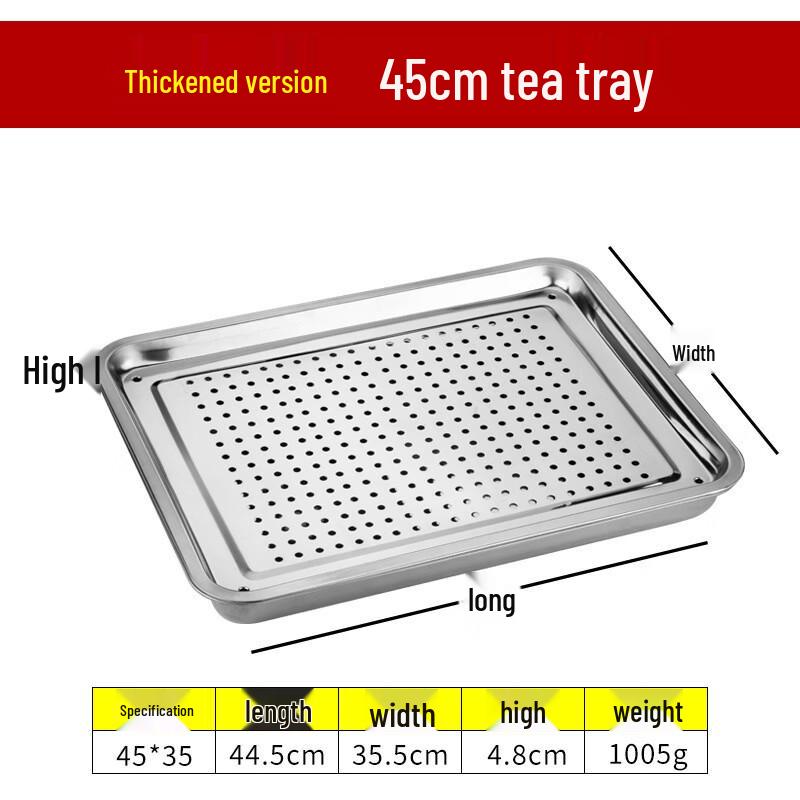 Stainless Steel Double-Layer Tea Tray