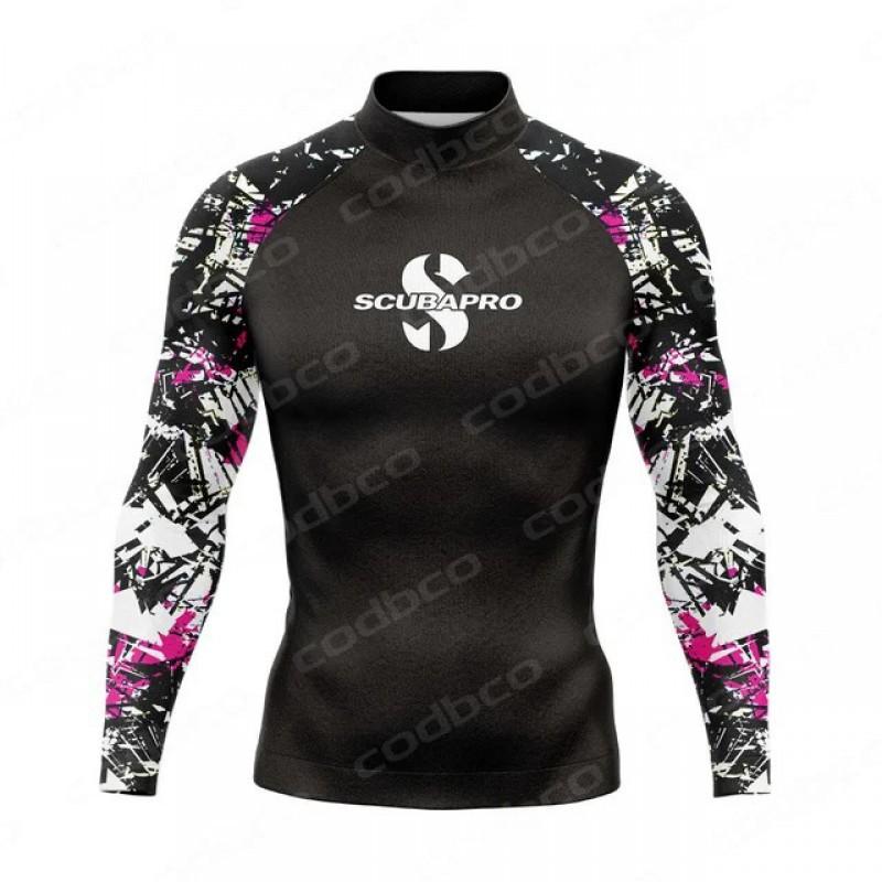 SCUBA Surfing Suit UPF50 Sunscreen Beach Swimsuit Diving Jellyfish Long-sleeved Split Top