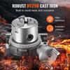 Rotary Table for Milling Machines, 100 mm, Horizontal Vertical Model Precision Milling Rotary Table, with 80 mm 3-Jaw Chuck M10 T-Bolts Nuts, for