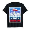 Rette die Grönlandflagge Bär Kalaallit Grönländer T-Shirt Für Männer Frauen 100% Baumwolle T-Shirts Kurzarm Oberteile 0126-2 - Herren S...