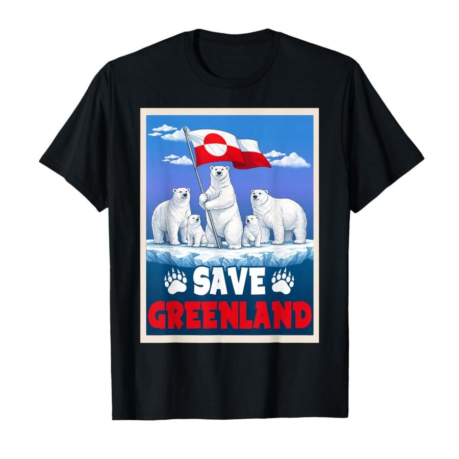 

Save Greenland Flag Bear Kalaallit Greenlanders T-shirt For Men Women 100% Cotton T Shirts Short Sleeve Tops 0126-2 - Men s S... S разноцветный