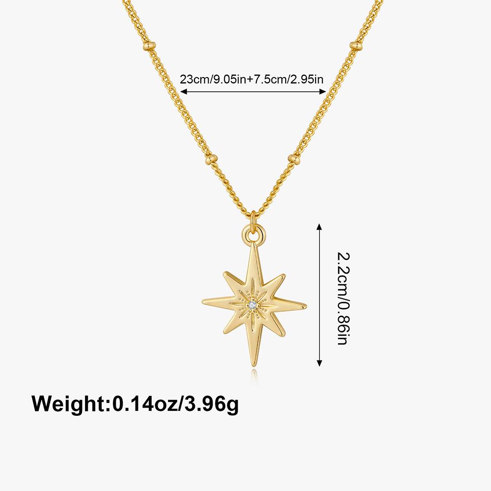 ins cold wind chocker octagram necklace female, snake bone chain single diamond necklace