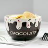 Ceramic tableware salad bowl cute strawberry yogurt bowl dessert fruit bowl Christmas cake bowl home ceramic bowl