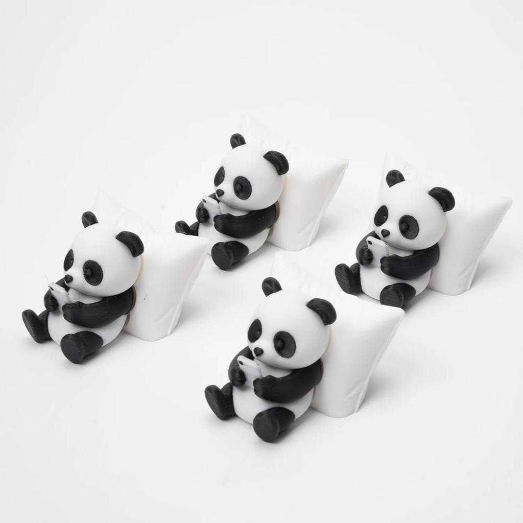 Animal Model Panda Sculpture Ornament Creative Desktop Office Decoration Car Decor Collectible Figurines Car Dashboard Ornament