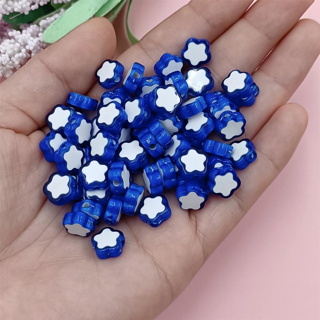 150Pcs Jewelry Crafts 10mm For Jewelry Making DIY Handmade Clay Beads Flower Shape Spacer Beads Acrylic Beads