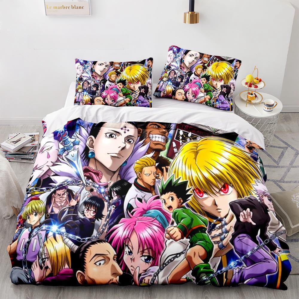 HUNTER×HUNTER Bedding Set Single Twin Full Queen King Size Bed Set Adult Kid Bedroom Duvet cover Sets bed furniture set bedroom