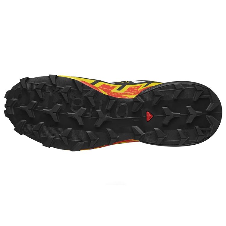SALOMON Speedcross 6 Comfortable Non-Slip Durable Supportive Low-Top Hiking Shoes Men Hiking Shoes Black White Yellow 417378