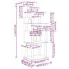 VidaXL Cat Tree with Sisal Scratching Posts Dark Grey 166 Cm 171725