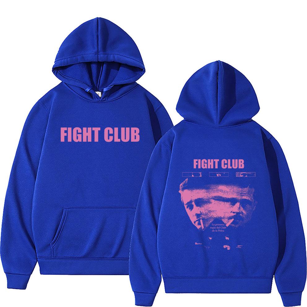 TV Fight Club Face Graphic Hoodie Men Women Casual Vintage Fleece Cotton Pullover Hoodies Unseix Fashion Oversized Streetwear High Quality Tops