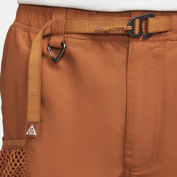 Nike ACG Snowgrass Solid Color Logo High Waist Pocket Drawstring Shorts Men Shorts Orange DV9405-246
