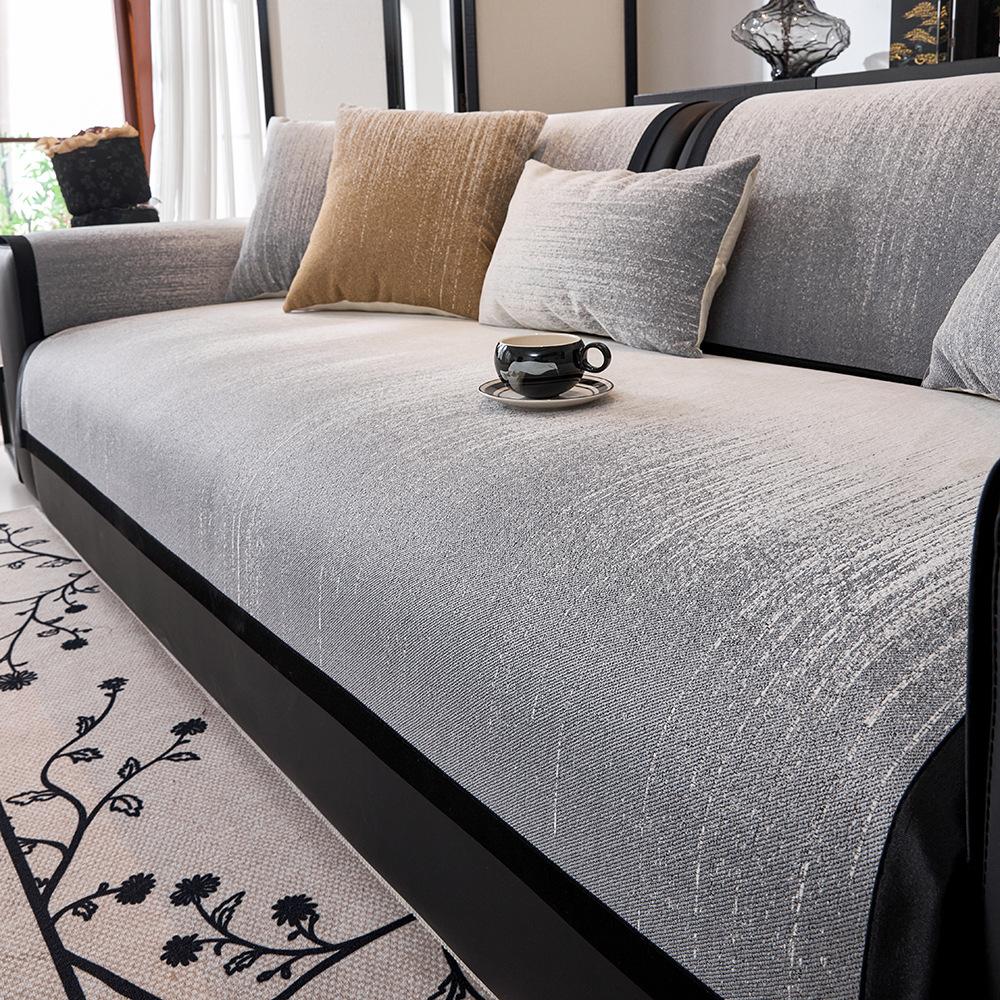 

Sofa Cushion Universal In All Seasons New Light Luxury High-End Non-Slip Seat Cushion Living Room French Skin-Friendly Backrest Cover 70*70cm серый