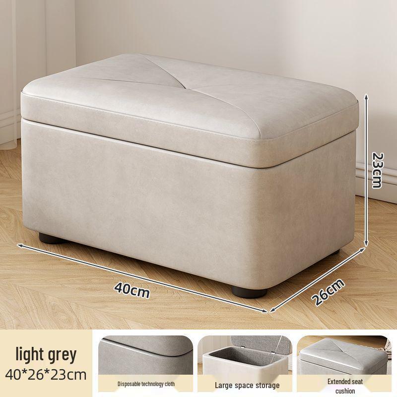 

Компактний прямокутний пуф-стілець для зберігання для передпокою - Міцне сидіння для зміни взуття