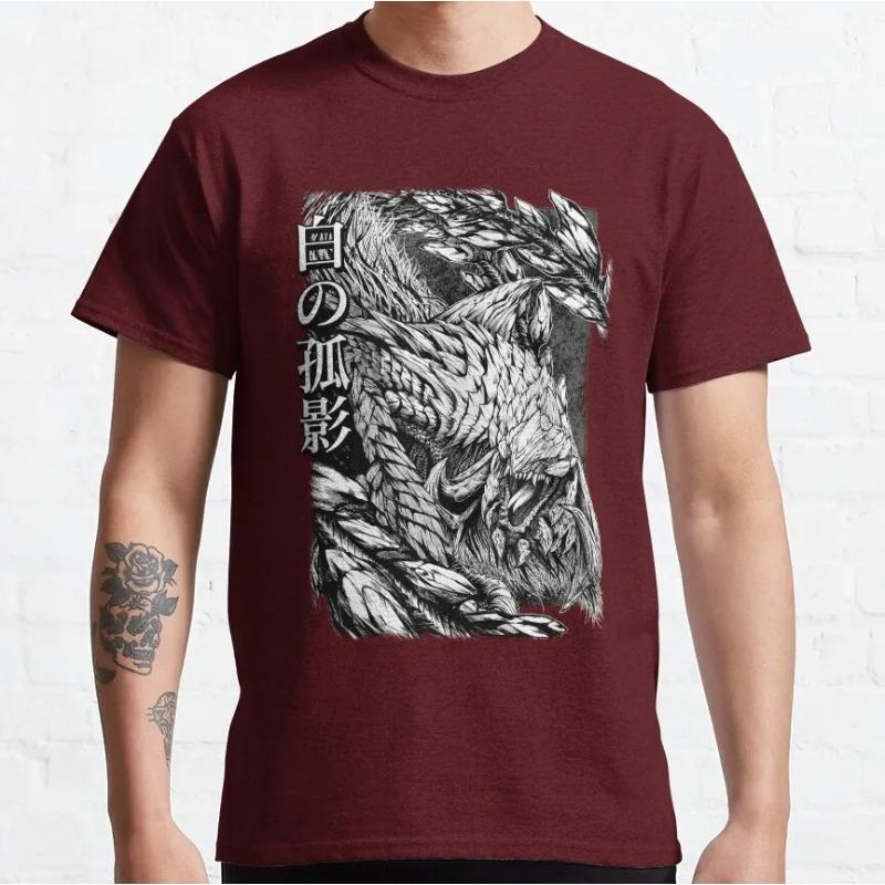 Arkveld Ink Drawing Monster Hunter Wilds Video Games Printed T Shirt for Men 100 Cotton Large Size Adult Tops Vintage T Shirt