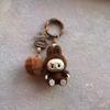 Mini breloc de pluș pufos așezat Decorațiune Pandantiv agățat Pachet de 8 Păpușă pufuoasă drăguță de desene animate Farmec pentru mașină Cadou