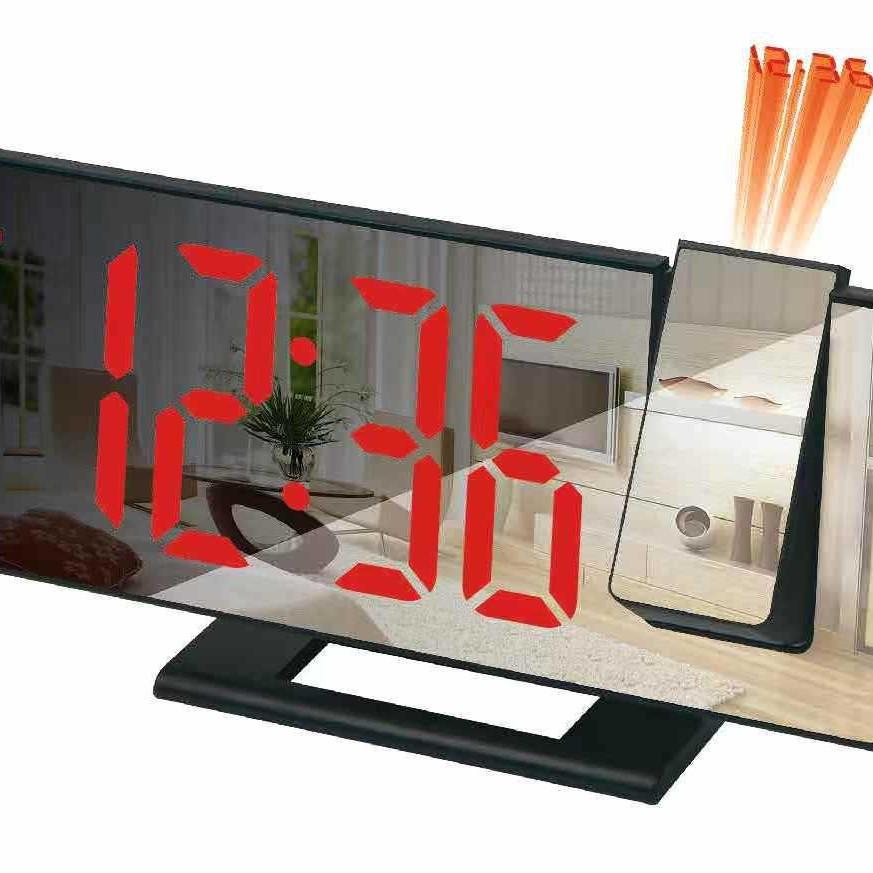 Large-screen stylish alarm clock simple multi-function mirror clock LED projection alarm clock digital clock 3618LP