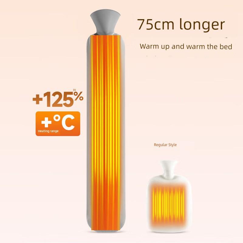 Extra-Large Cute Cartoon Hot Water Bottle Winter Hand Warmer Winter Pillow Long Pillow for Girls to Sleep with between Their Legs