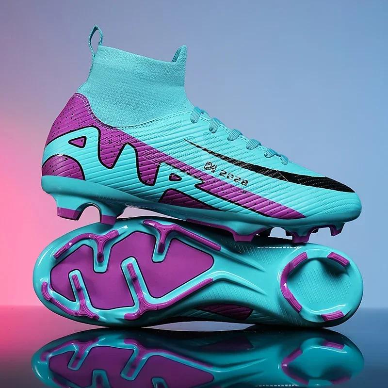 Neue Herren Fußballschuhe Hochwertige Rutschfeste Fußballschuhe für Ultraleicht Hoher Knöchel Outdoor Sport Sportschuhe Innenbereich Futsal Rutschfest