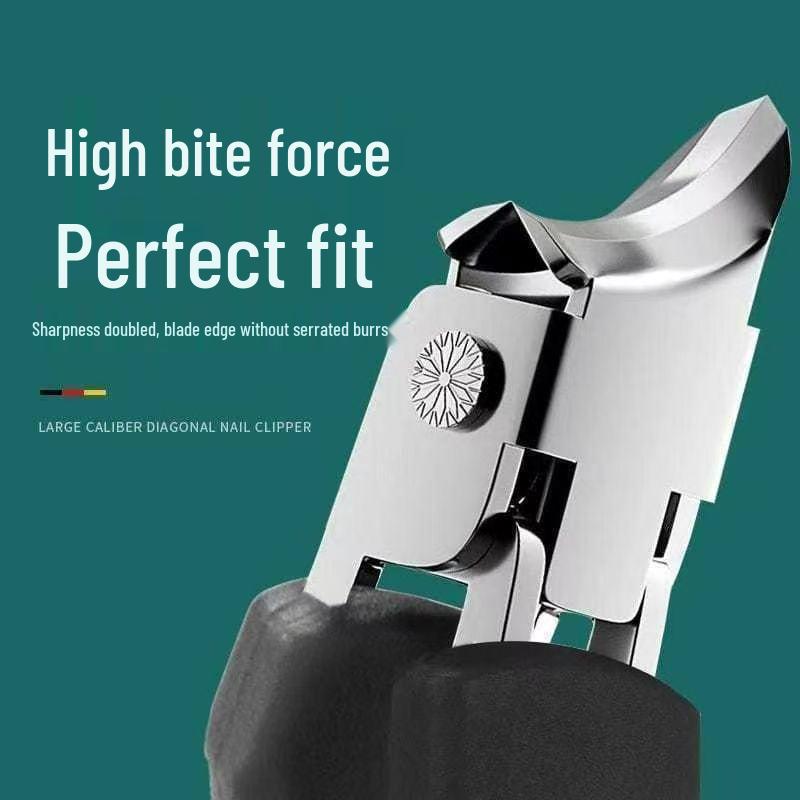 Stainless Steel Anti-Splash Slanted Nail Clipper with Large Opening