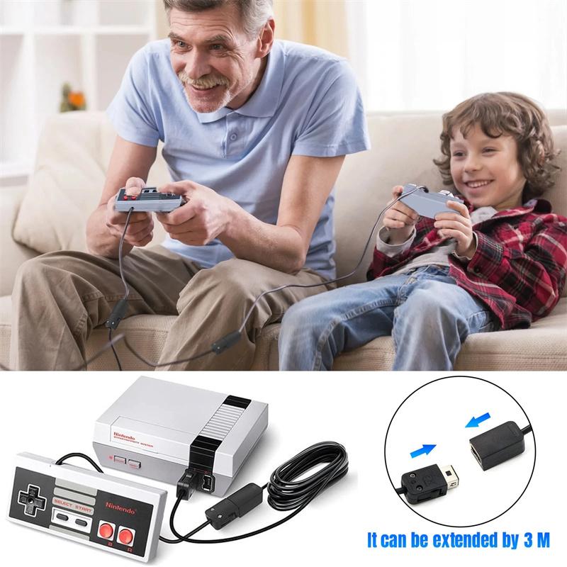 3M Uzatma Kablosu Oyun Uzatıcı Kablosu Nintendo Snes Classic Mini Kontrolcü İçin Nes Wii Kontrolcü İçin Siyah