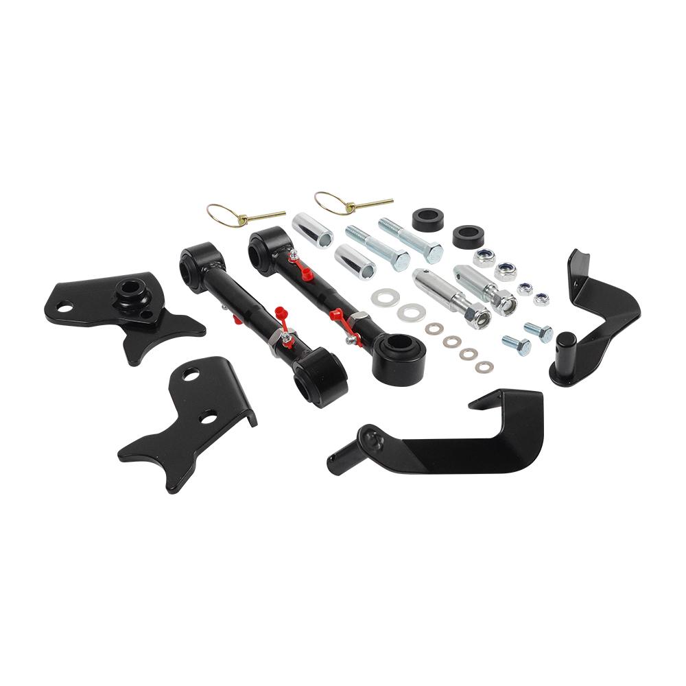 2,5"-6" Höherlegung Verstellbar Vordere Stabilisatorstrebe Schnellverschluss Schwarz Für Jeep 2019+ Wrangler JL PRC-1010-BK